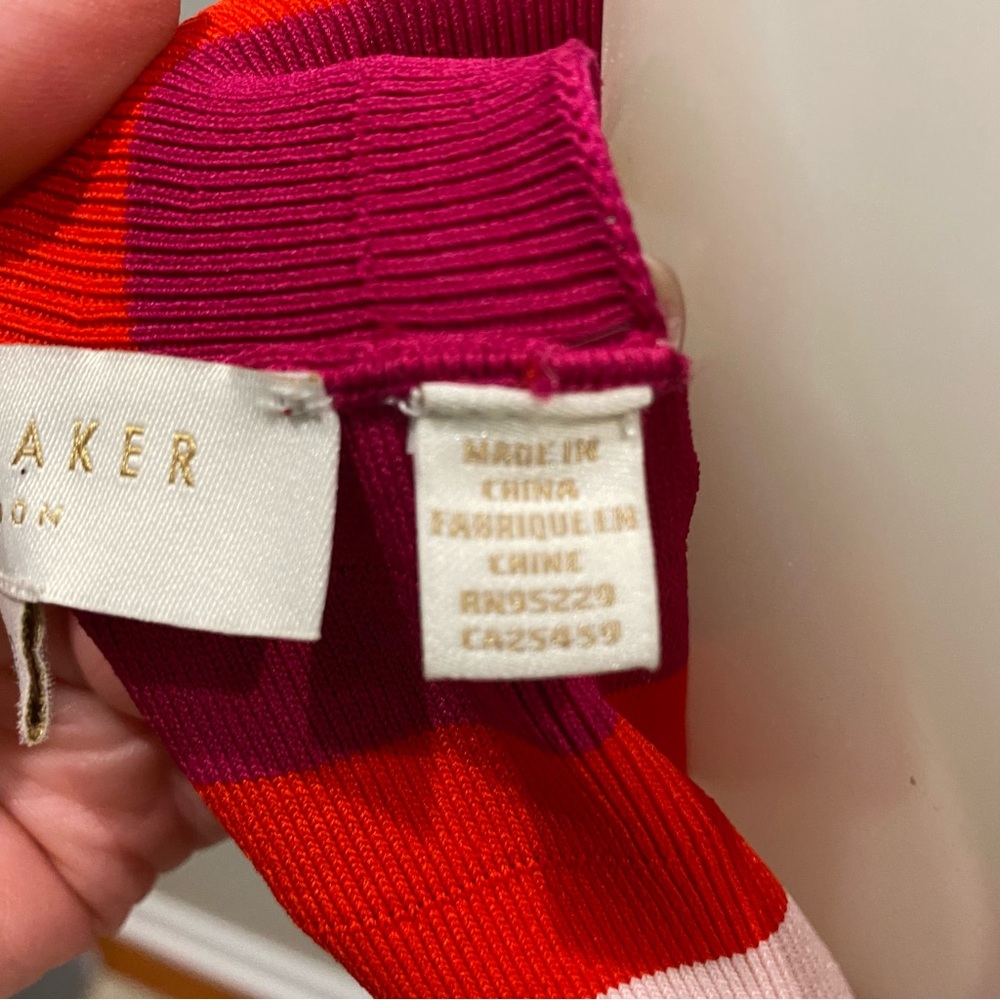 TED BAKER Hadliy Metropolis Skater Dress pink red bandage NWOT size 0 - Picture 8 of 13